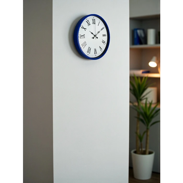 36 Cm Lacivert Roma Rakamlı Duvar Saati
