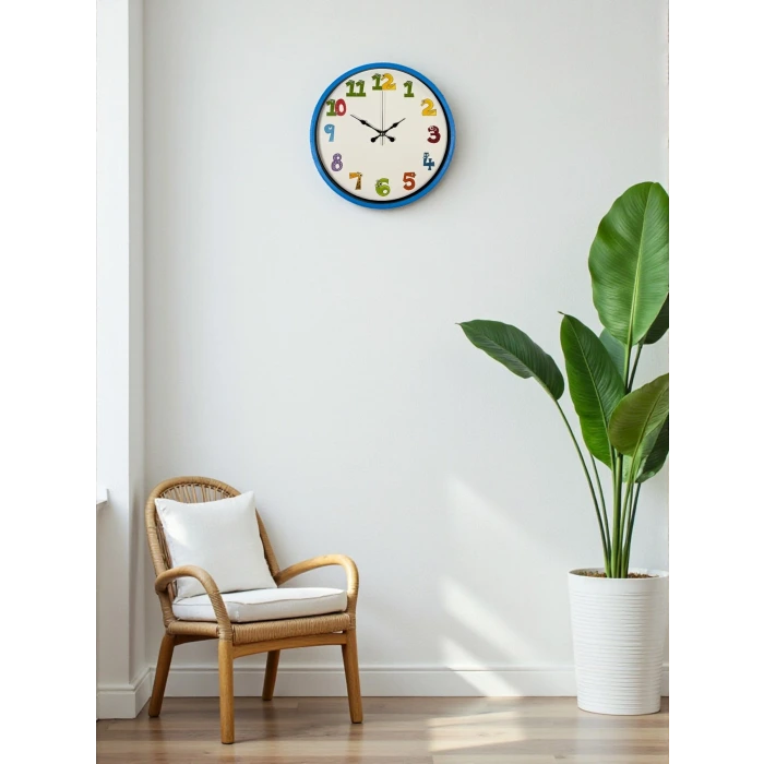 36 Cm Mavi Çocuk Odası Duvar Saati