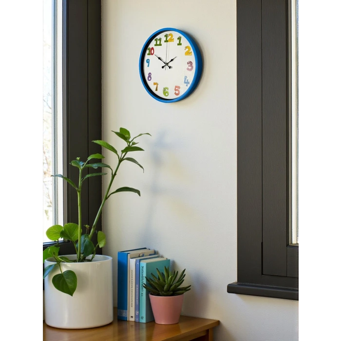 36 Cm Mavi Çocuk Odası Duvar Saati