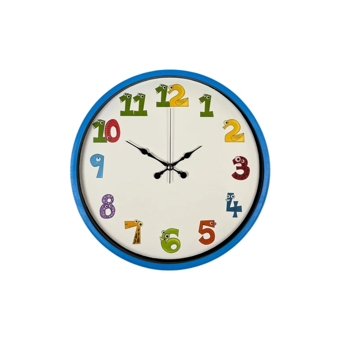 36 Cm Mavi Çocuk Odası Duvar Saati