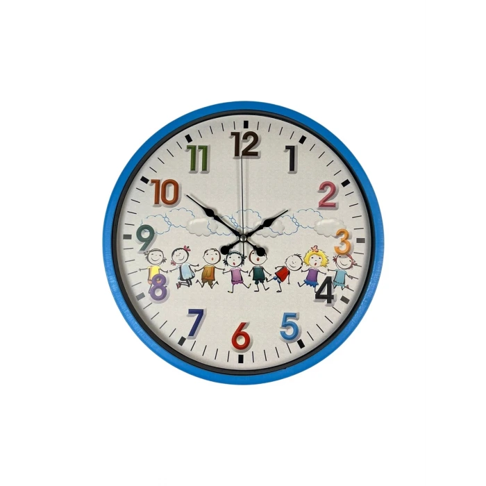 36 Cm Mavi Çocuk Odası Duvar Saati