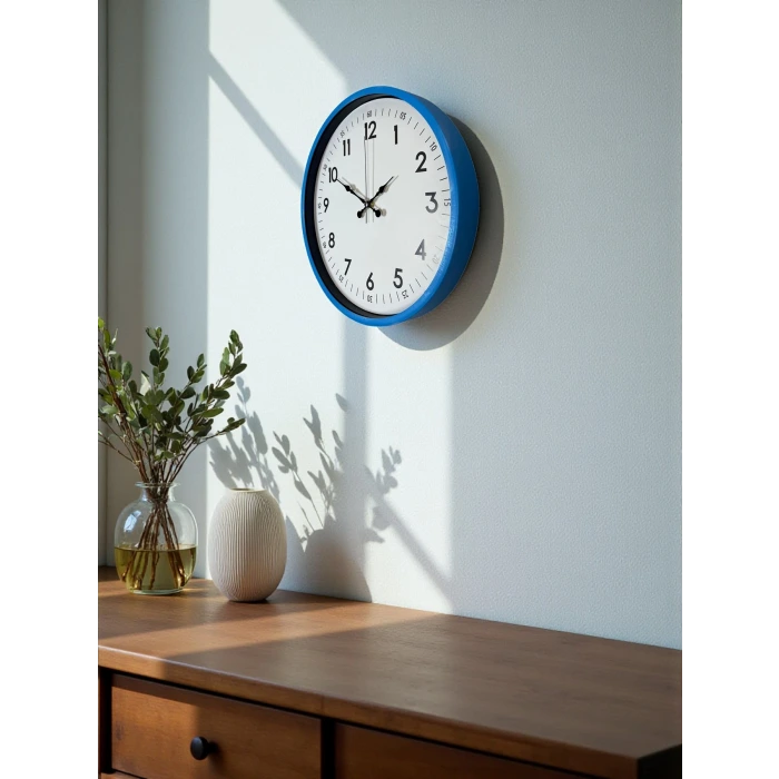 36 Cm Mavi Dekoratif Duvar Saati