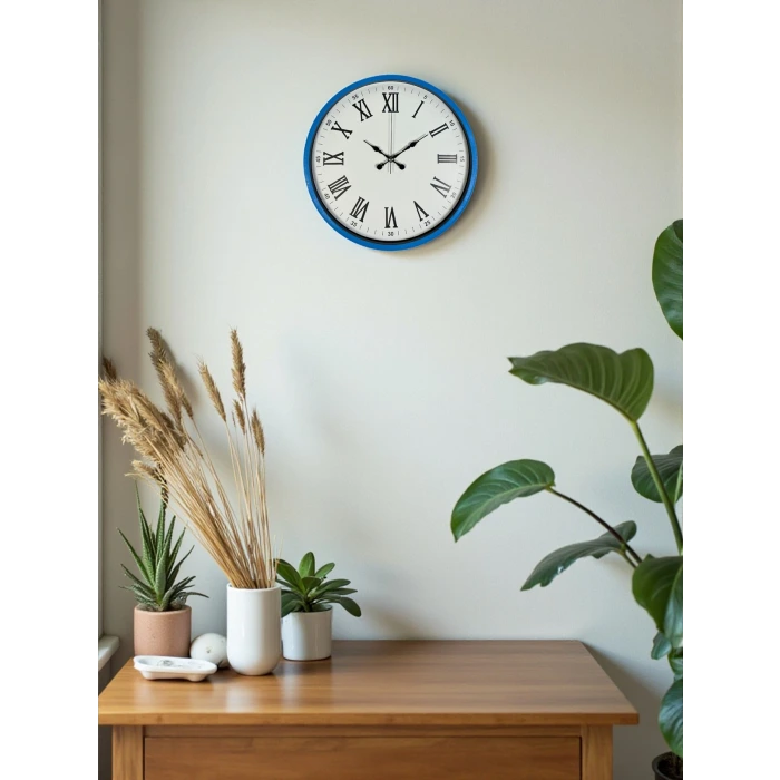 36 Cm Mavi Roma Rakamlı Duvar Saati