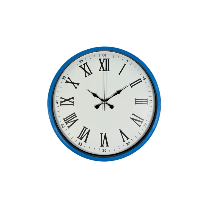 36 Cm Mavi Roma Rakamlı Duvar Saati