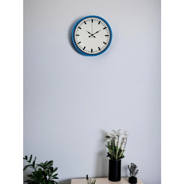36 Cm Mavi Zarif Duvar Saati