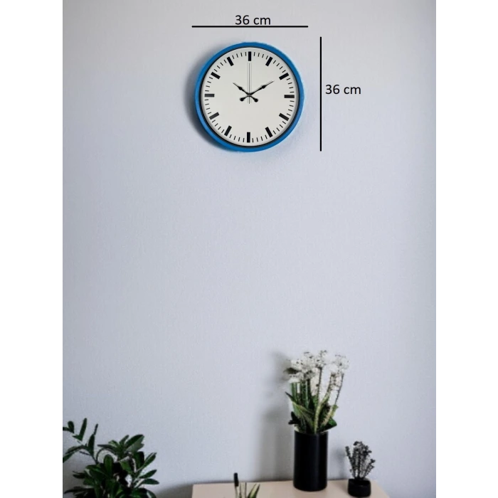 36 Cm Mavi Zarif Duvar Saati