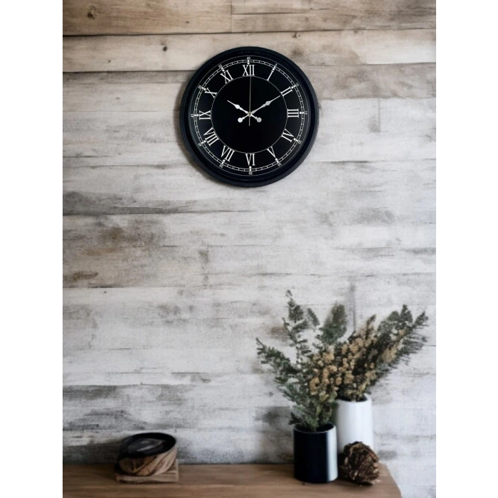 36 Cm Modern Siyah Duvar Saati