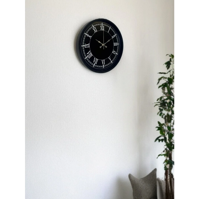 36 Cm Modern Siyah Duvar Saati