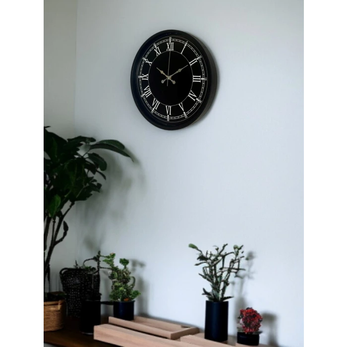 36 Cm Modern Siyah Duvar Saati