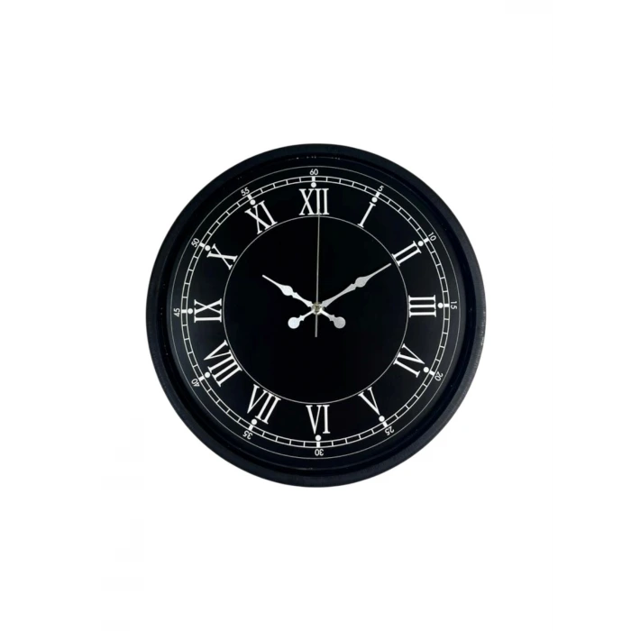 36 Cm Modern Siyah Duvar Saati