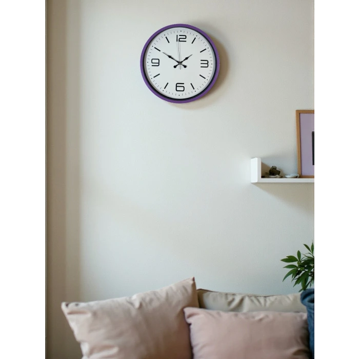 36 Cm Mor Dekoratif Duvar Saati