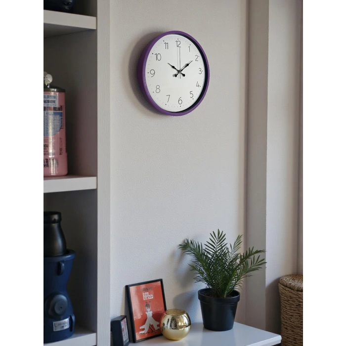 36 Cm Mor Dekoratif Duvar Saati