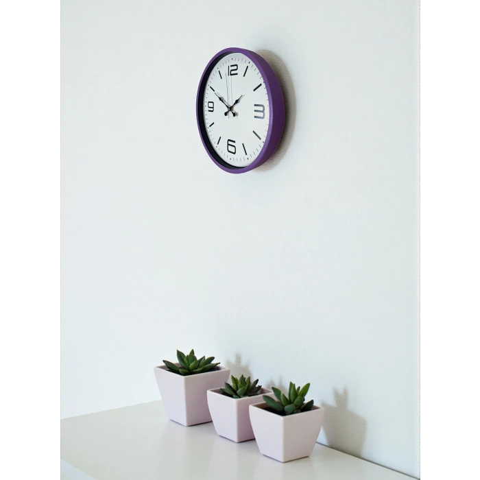 36 Cm Mor Dekoratif Duvar Saati