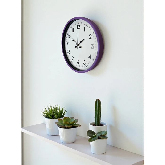 36 Cm Mor Dekoratif Duvar Saati