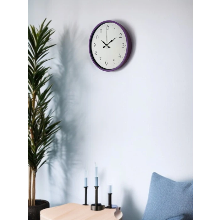 36 Cm Mor Dekoratif Duvar Saati