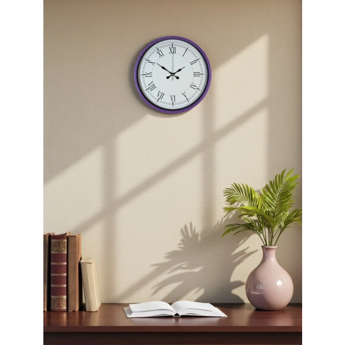 36 Cm Mor Roma Rakamlı Duvar Saati