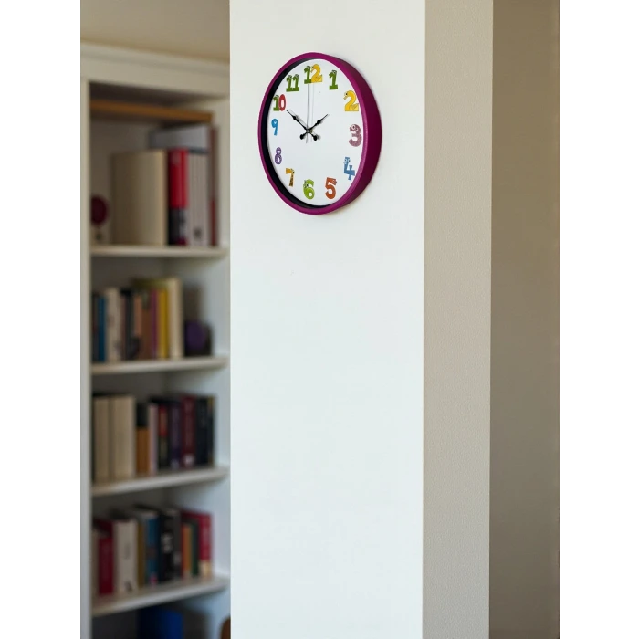 36 Cm Pembe Çocuk Odası Duvar Saati