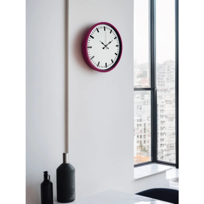 36 Cm Pembe Dekoratif Duvar Saati