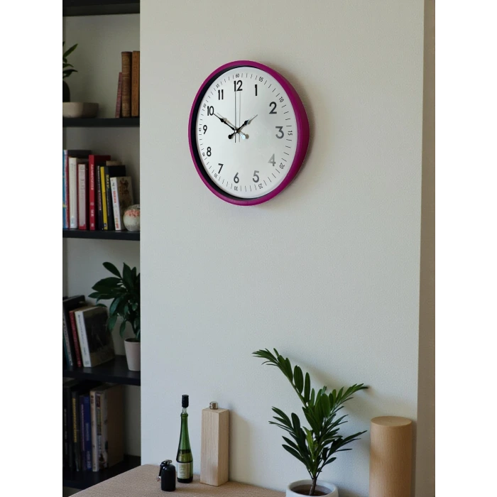 36 Cm Pembe Dekoratif Duvar Saati