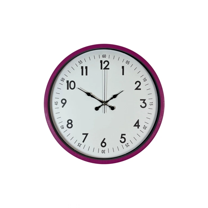 36 Cm Pembe Dekoratif Duvar Saati