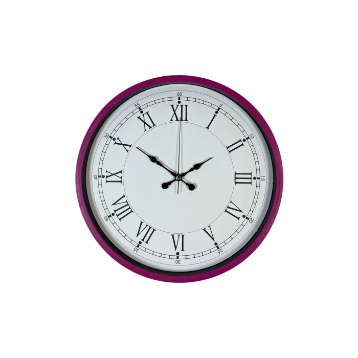 36 Cm Pembe Roma Rakamlı Duvar Saati