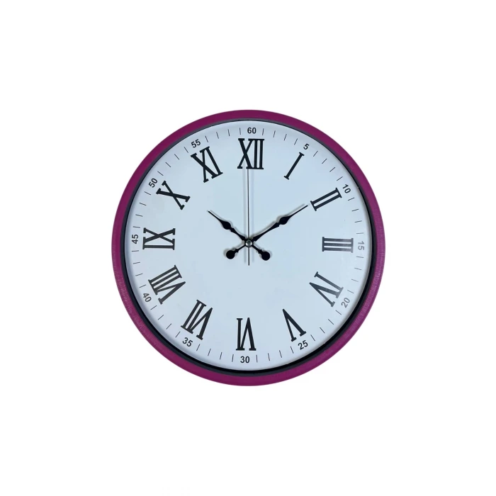 36 Cm Pembe Roma Rakamlı Duvar Saati