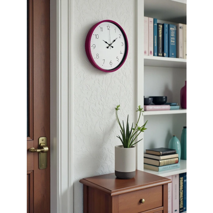 36 Cm Pembe Standart Duvar Saati