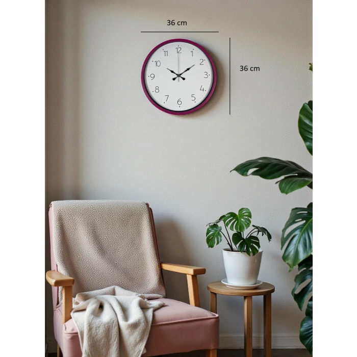 36 Cm Pembe Standart Duvar Saati