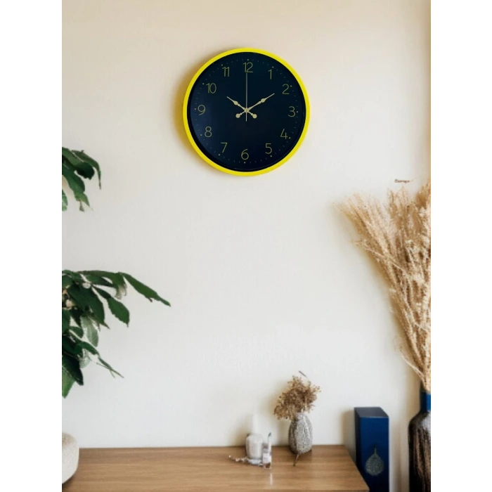 36 Cm Sarı Şık Duvar Saati