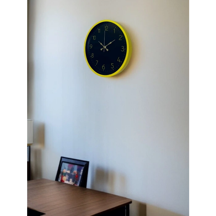 36 Cm Sarı Şık Duvar Saati