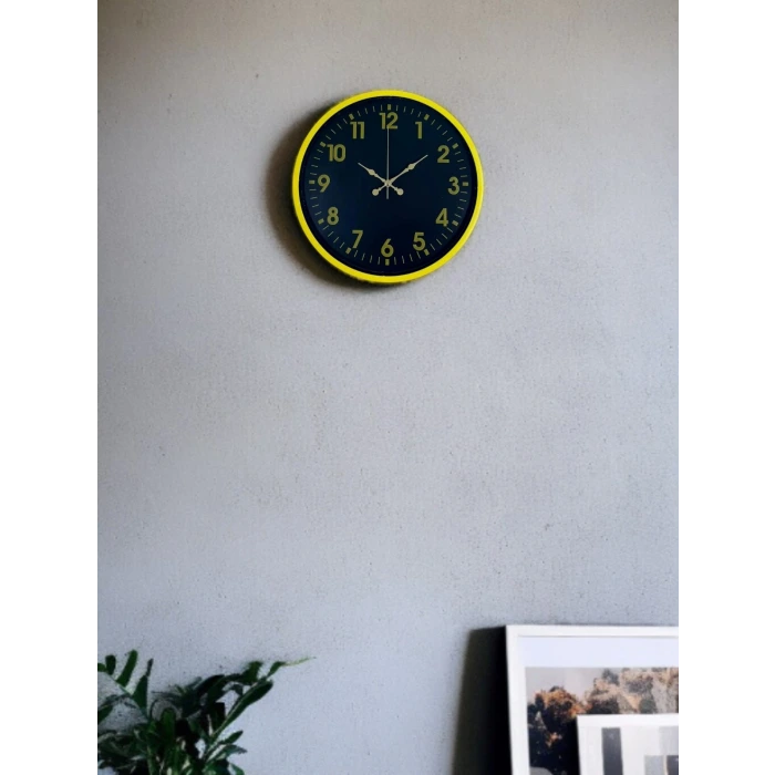 36 Cm Sarı Standart Duvar Saati