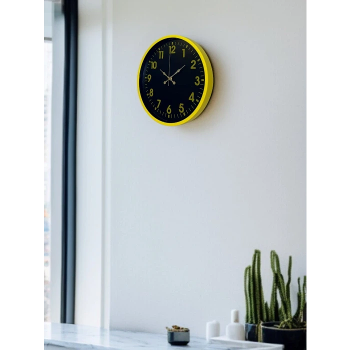 36 Cm Sarı Standart Duvar Saati