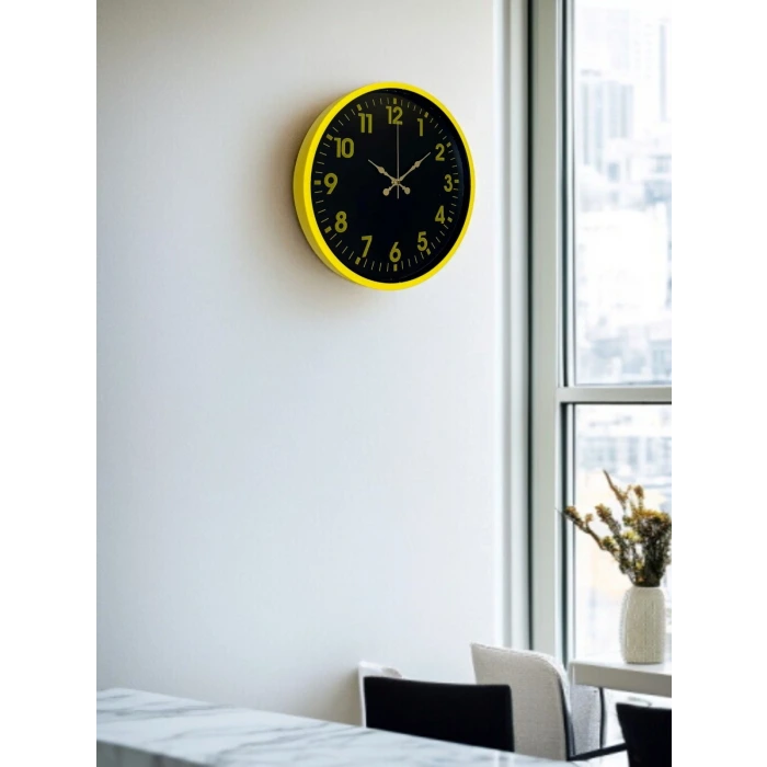 36 Cm Sarı Standart Duvar Saati
