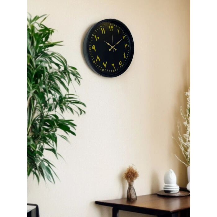 36 Cm Siyah Arapça Rakamlı Duvar Saati