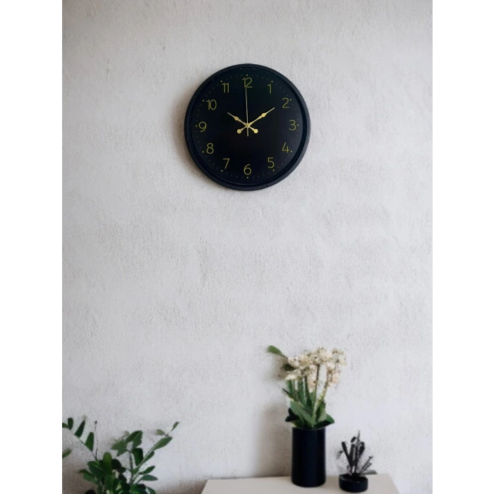 36 Cm Siyah Asil Duvar Saati