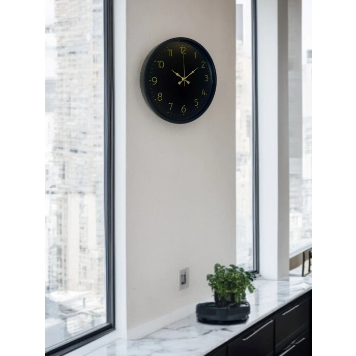 36 Cm Siyah Asil Duvar Saati