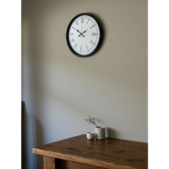 36 Cm Siyah Asil Roma Rakamlı Duvar Saati