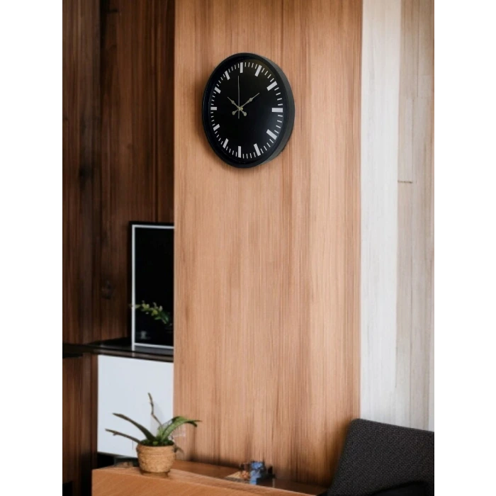 36 Cm Siyah Dekoaratif Duvar Saati