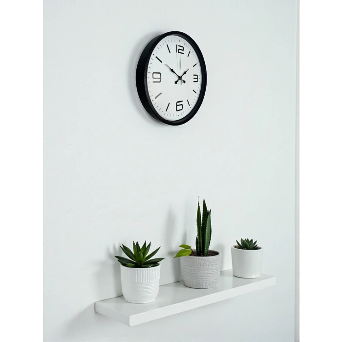 36 Cm Siyah Dekoratif Duvar Saati