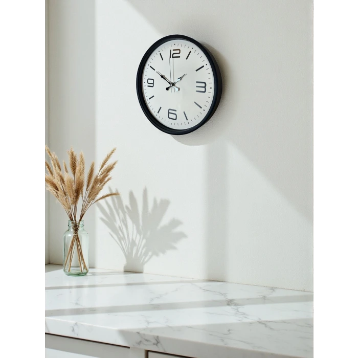 36 Cm Siyah Dekoratif Duvar Saati