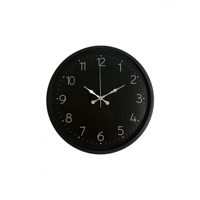 36 Cm Siyah Dekoratif Duvar Saati