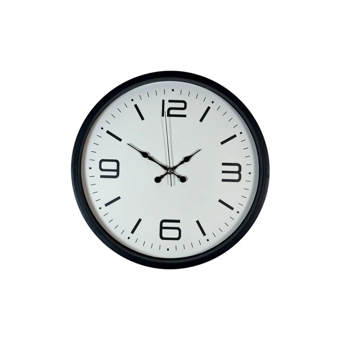 36 Cm Siyah Dekoratif Duvar Saati