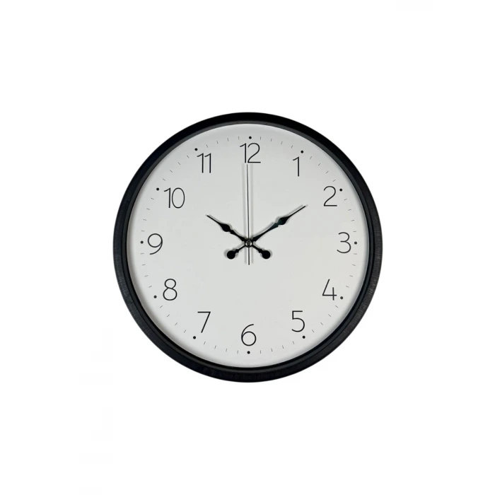 36 Cm Siyah Dekoratif Duvar Saati