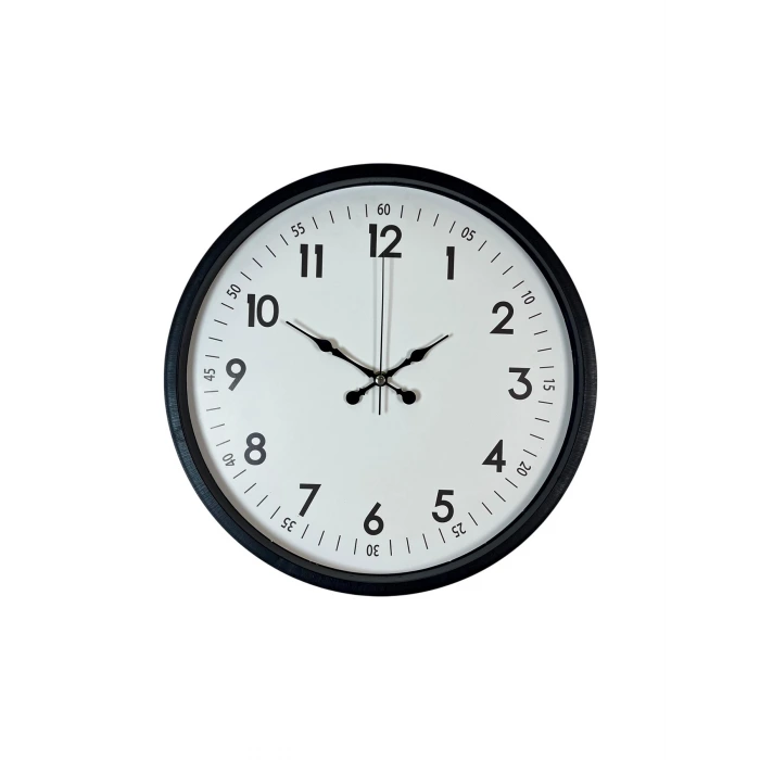 36 Cm Siyah Dekoratif Duvar Saati