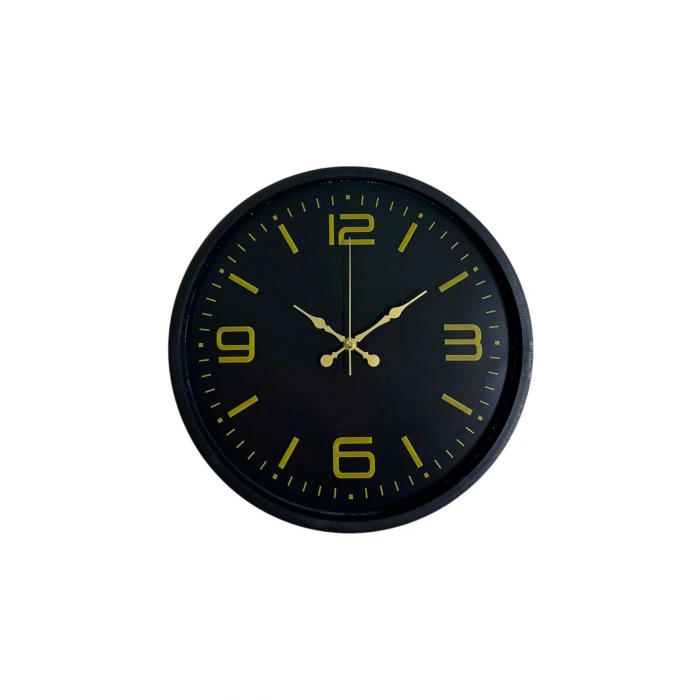 36 Cm Siyah Modern Duvar Saati