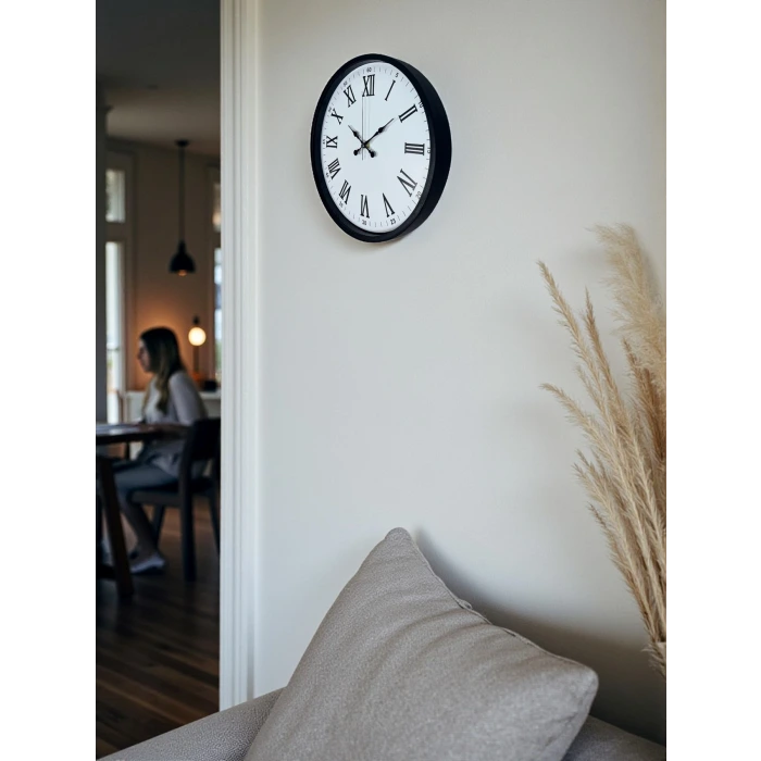 36 Cm Siyah Roma Rakamlı Duvar Saati