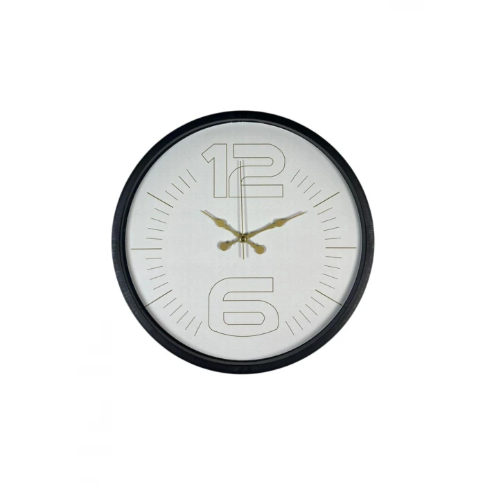 36 Cm Siyah Sade Zarif Duvar Saati