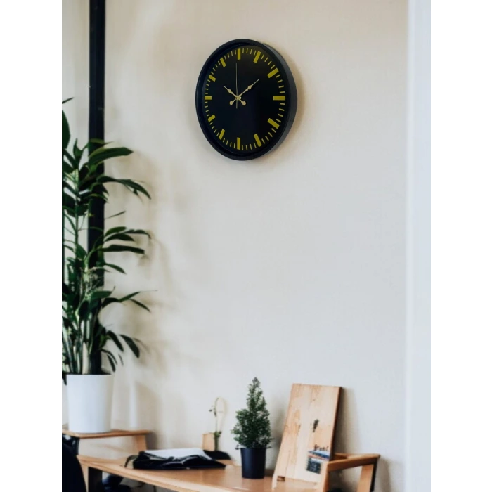36 Cm Siyah Şık Duvar Saati