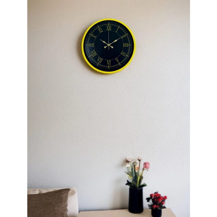36 Cm Standart Sarı Duvar Saati
