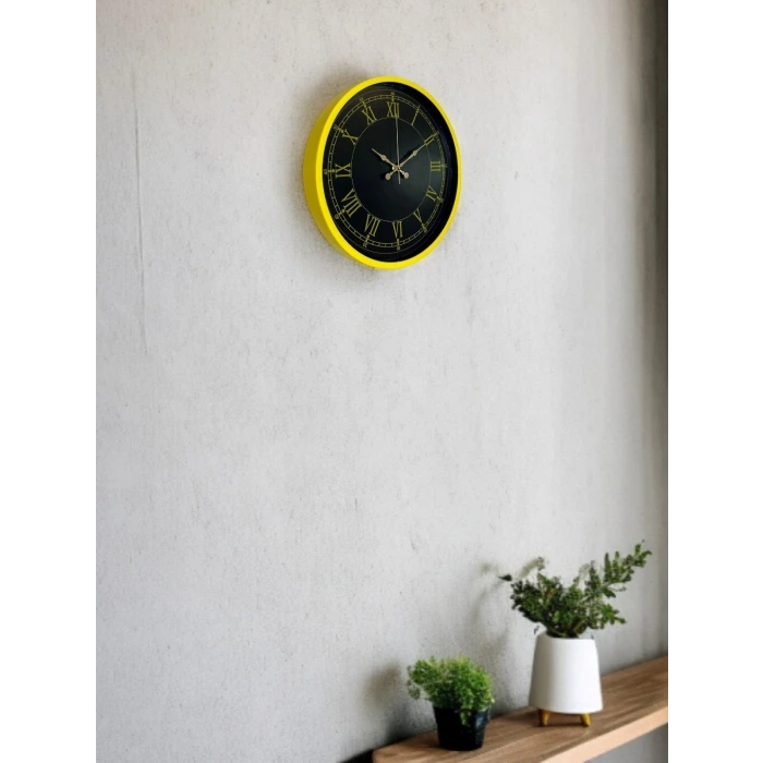 36 Cm Standart Sarı Duvar Saati